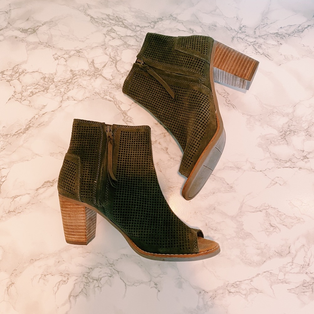 TOMS Heels || Army Green
